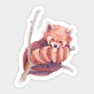 Sleepy Red Panda Sticker